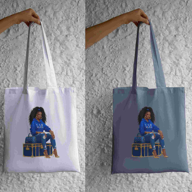 Afro Diva in Blue Luxe Hoodie – PNG Bundle of 5 Digital File Style Junction – Custom Digital Designs & Apparel