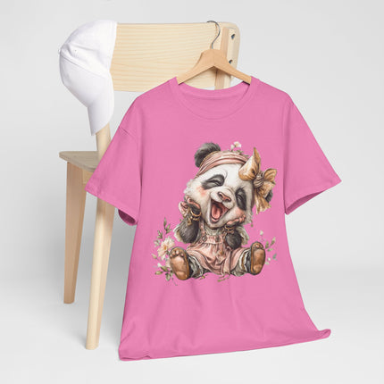 Cute Baby Panda Tee — Adorable Floral Bow Graphic T-Shirt
