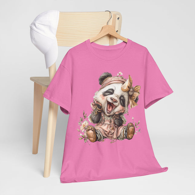 Cute Baby Panda Tee — Adorable Floral Bow Graphic T-Shirt