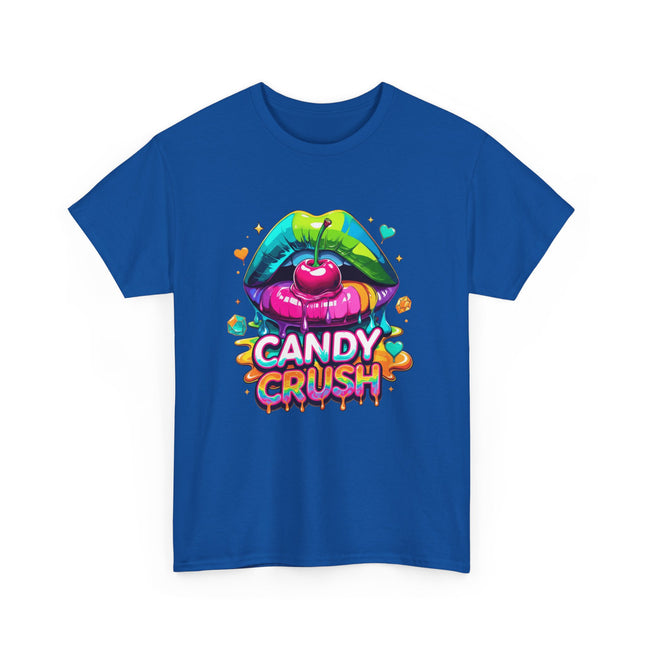 T-Shirt — Candy Crush Colorful Lip & Cherry Graphic Tee