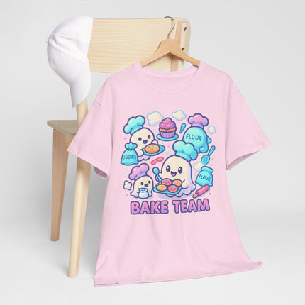Ghost Bake Team T-Shirt — Cute Pastel Baking Crew Tee