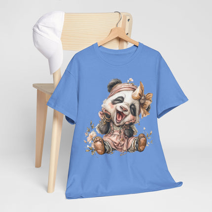 Cute Baby Panda Tee — Adorable Floral Bow Graphic T-Shirt