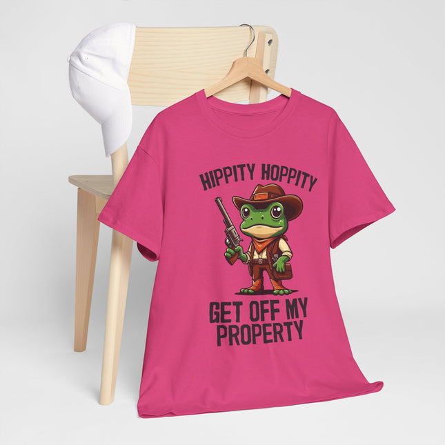 Frog Tee — "Hippity Hoppity Get Off My Property" Funny Holiday T-Shirt