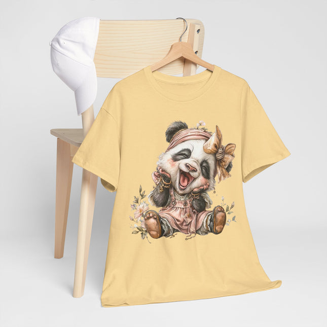 Cute Baby Panda Tee — Adorable Floral Bow Graphic T-Shirt