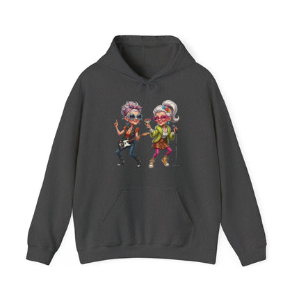 Grandma Rockers Hoodie — Funny Dancing Senior Ladies Graphic Sweatshirt