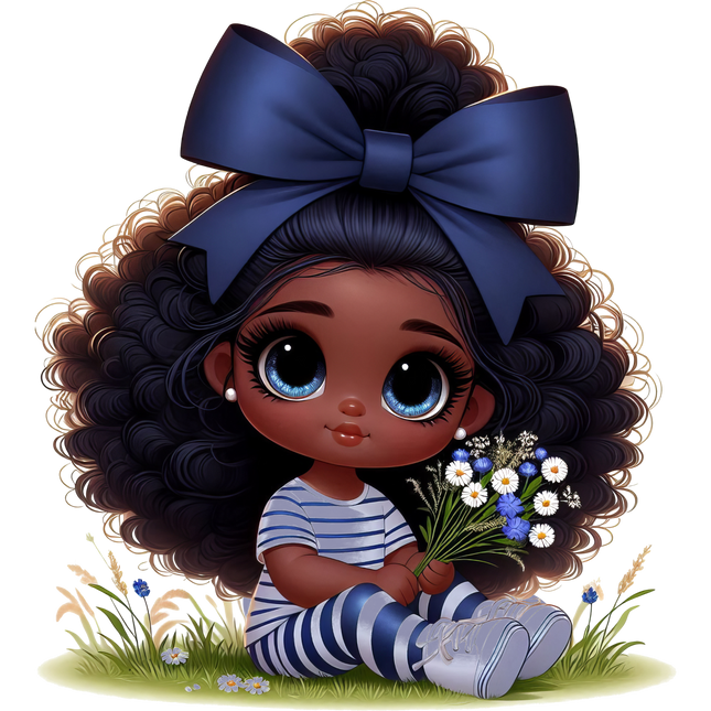 Chibi African Girl #9 – Eco Solvent Heat Transfers Ready to Press Eco Solvent Transfers Style Junction – Custom Digital Designs & Apparel