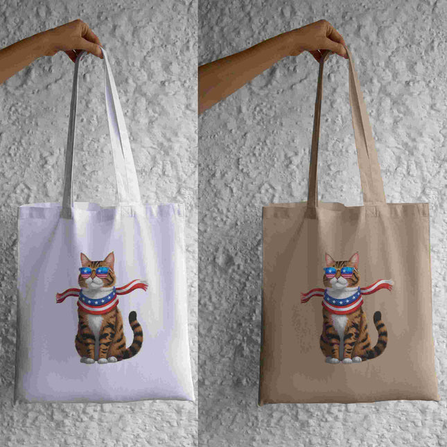 4 Patriotic Tabby Cat Sublimation PNGs – High-Res Clipart Digital File Style Junction – Custom Digital Designs & Apparel