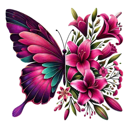 Colorful Butterfly Floral Set of 10 #2- DTF Heat Transfers DTF Transfers Style Junction – Custom Digital Designs & Apparel 9 Pocket 4 x 4