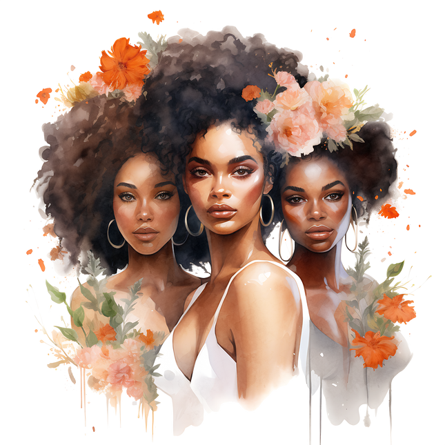 Trio of Black Beauty Elegance DTF Heat Transfers DTF Transfers Style Junction – Custom Digital Designs & Apparel