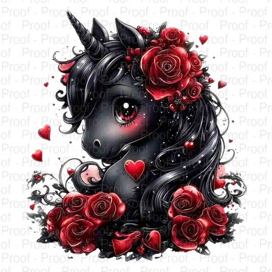 Black & Red Unicorn-Digital Download Digital File Style-Junction Custom Designs & Prints