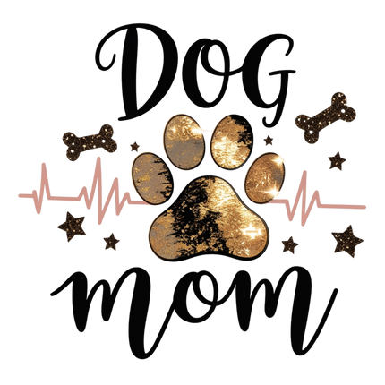 Dog Mom Heartbeat – DTF Heat Transfers #1 DTF Transfers Style Junction – Custom Digital Designs & Apparel