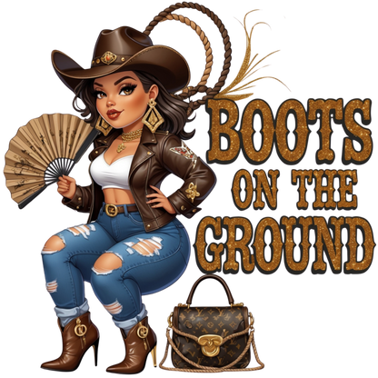 Boots on the Ground Curvy Cowgirl DTF Heat Transfers DTF Transfers Style Junction – Custom Digital Designs 1 Pocket 4 x 4