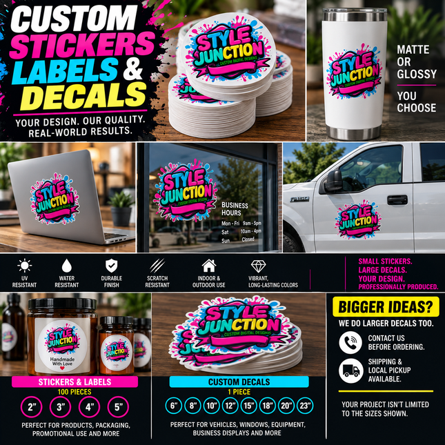Custom Labels, Stickers & Decals