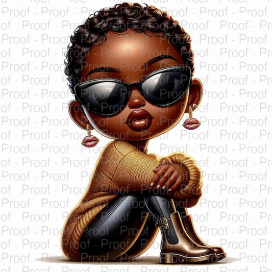 Chocolate Baddie-1 Digital File Digital File Style-Junction Custom Designs & Prints