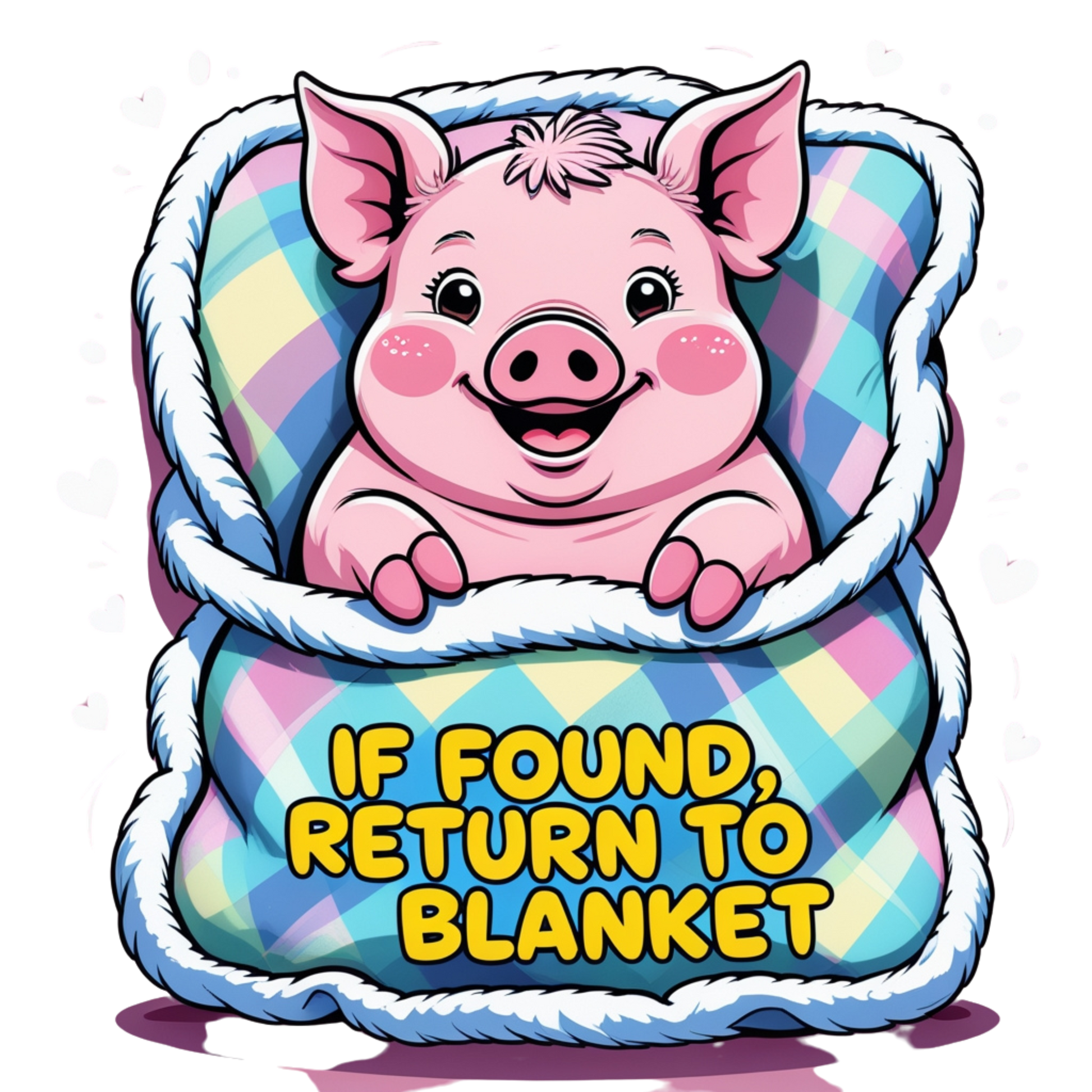 If Found Return to Blanket Pig Design – DTF Heat Transfers #2 DTF Transfers Style Junction – Custom Digital Designs & Apparel
