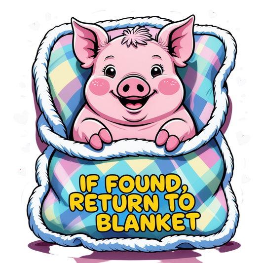 If Found Return to Blanket Pig Design – DTF Heat Transfers #2 DTF Transfers Style Junction – Custom Digital Designs & Apparel