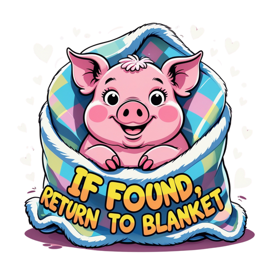 If Found Return to Blanket Pig Design – DTF Heat Transfers #3 DTF Transfers Style Junction – Custom Digital Designs & Apparel