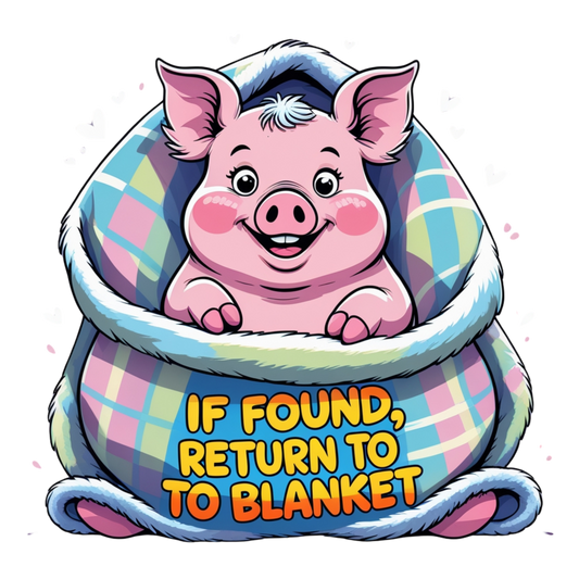 If Found Return to Blanket Pig Design – DTF Heat Transfers #4 DTF Transfers Style Junction – Custom Digital Designs & Apparel