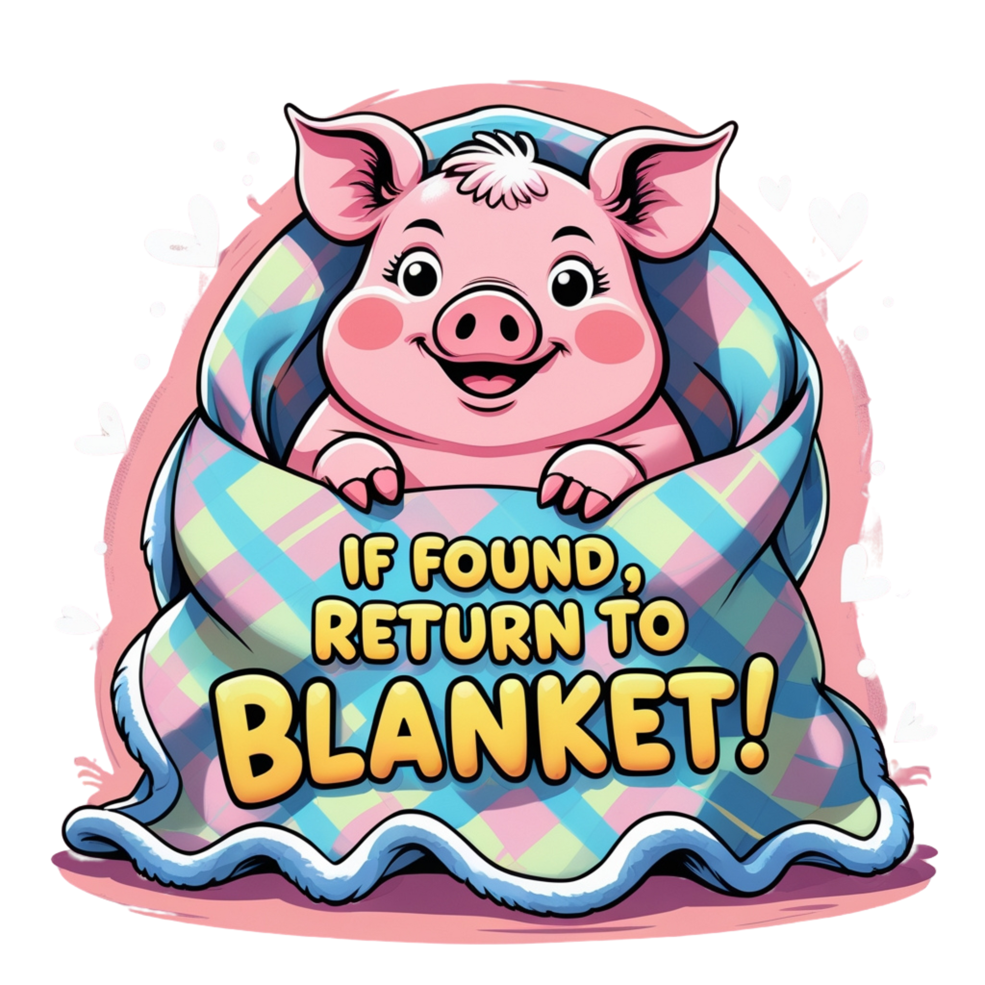 If Found Return to Blanket Pig Design – DTF Heat Transfers #5 DTF Transfers Style Junction – Custom Digital Designs & Apparel