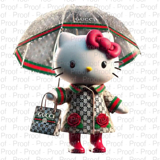 Gucci Kitty With Umbrella-Digital Download Digital File Style-Junction Custom Designs & Prints