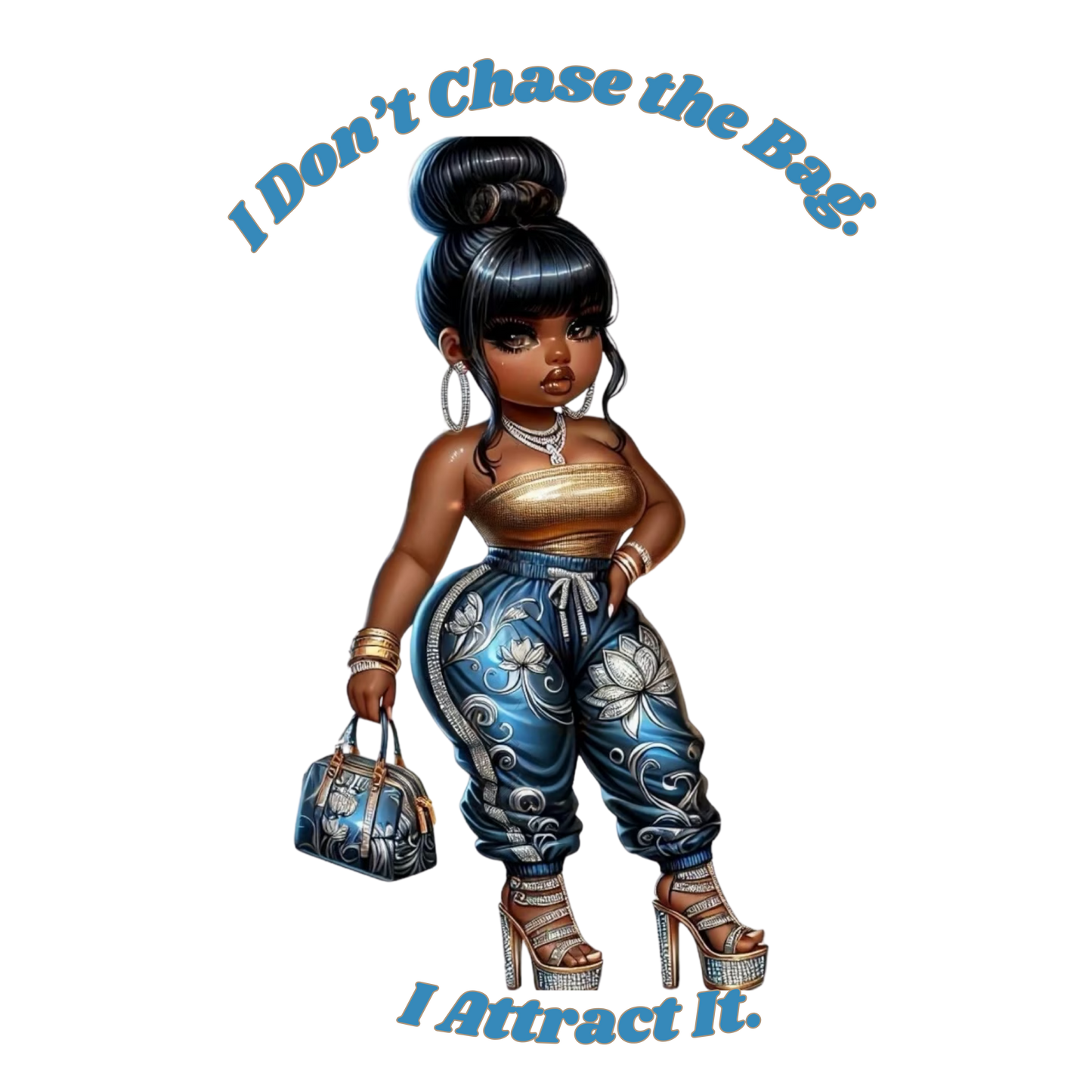 I Don’t Chase the Bag Diva DTF Heat Transfers DTF Transfers Style Junction – Custom Digital Designs 5 Pocket 4 x 4