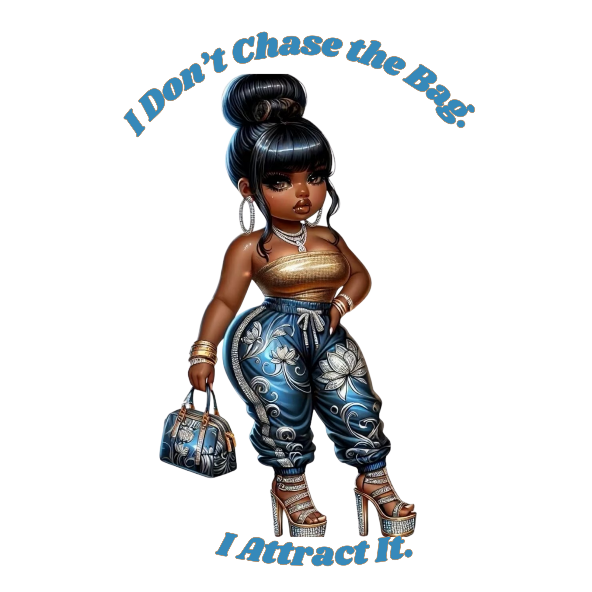 I Don’t Chase the Bag Diva DTF Heat Transfers DTF Transfers Style Junction – Custom Digital Designs 5 Pocket 4 x 4