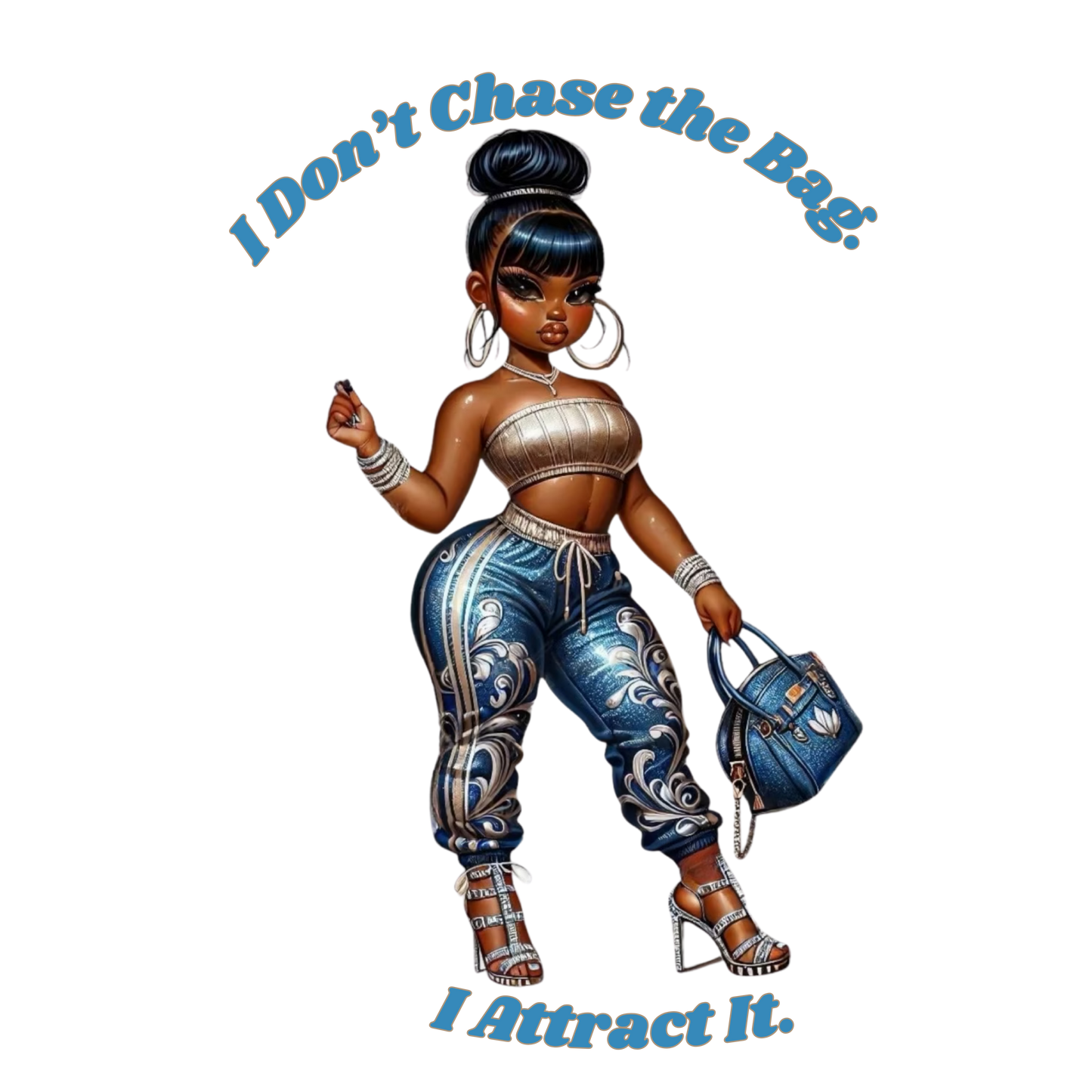 I Don’t Chase the Bag Diva DTF Heat Transfers DTF Transfers Style Junction – Custom Digital Designs 2 Pocket 4 x 4
