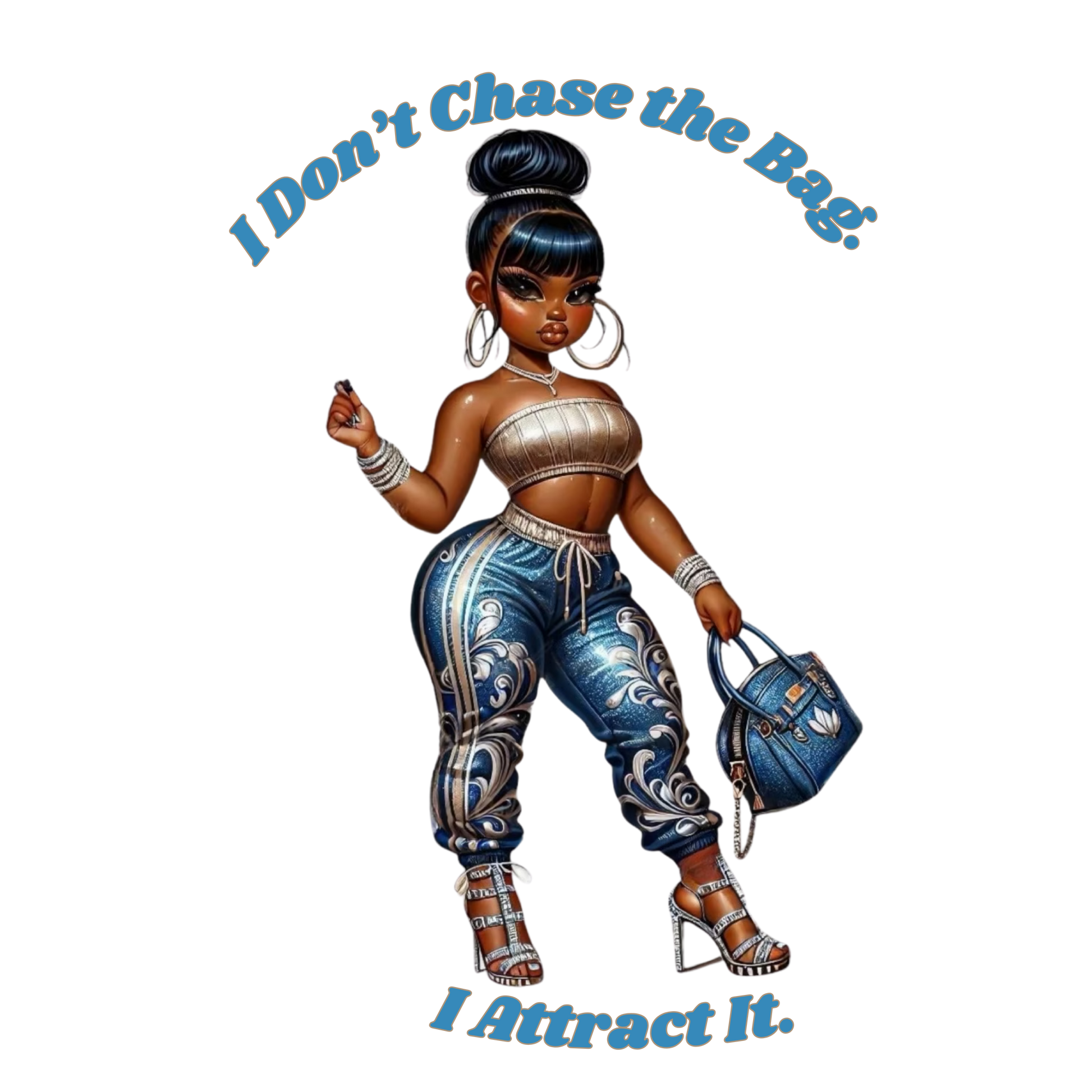 I Don’t Chase the Bag Diva DTF Heat Transfers DTF Transfers Style Junction – Custom Digital Designs 2 Pocket 4 x 4