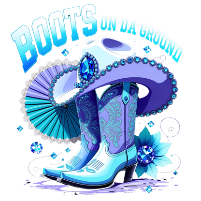 Light Blue Boots On Da Ground DTF Heat Transfers DTF Transfers Style Junction – Custom Digital Designs 2 Pocket 4 x 4