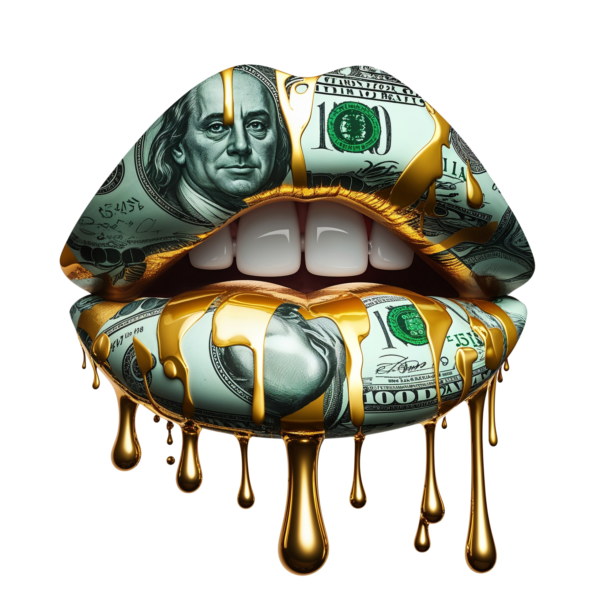 Luxury Dripping Money Lips Design – DTF Heat Transfers #2 DTF Transfers Style Junction – Custom Digital Designs & Apparel