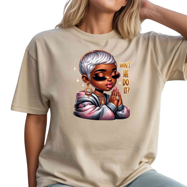 Won't He Do It? Heat Transfers 3-Pack, Ready to Press, Vibrant Long-Lasting Prints (Iron-On Transfers Only)