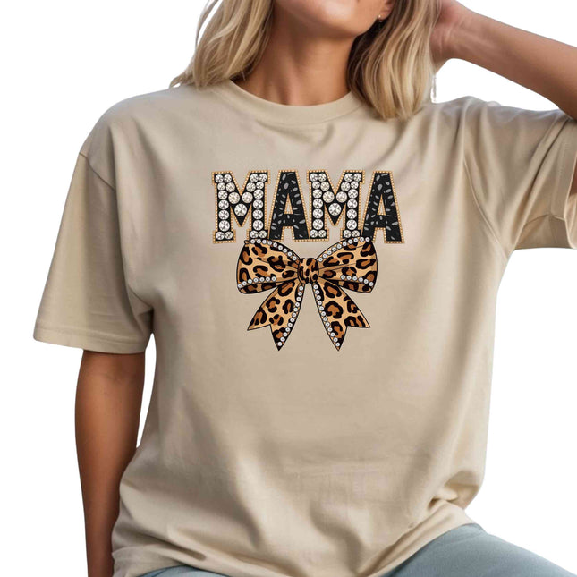 Mama Leopard Bow Heat Transfers 3-Pack, Ready to Press, Vibrant Long-Lasting Prints (Iron-On Transfers Only)