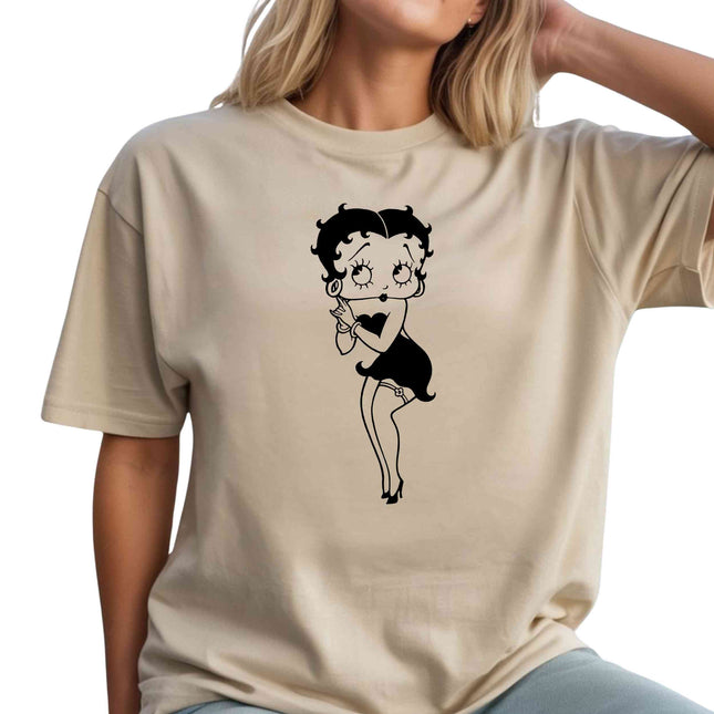 Retro Cartoon Character Girl Heat Transfers 3-Pack, Ready to Press, Vibrant Long-Lasting Prints (Iron-On Transfers Only)