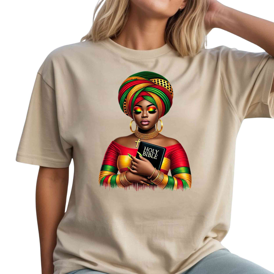 Praying Woman #3 Heat Transfers 3-Pack, Ready to Press, Vibrant Long-Lasting Prints (Iron-On Transfers Only)