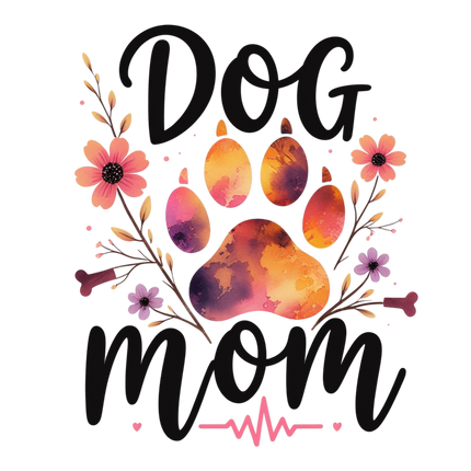 Dog Mom Heartbeat – DTF Heat Transfers #5 DTF Transfers Style Junction – Custom Digital Designs & Apparel