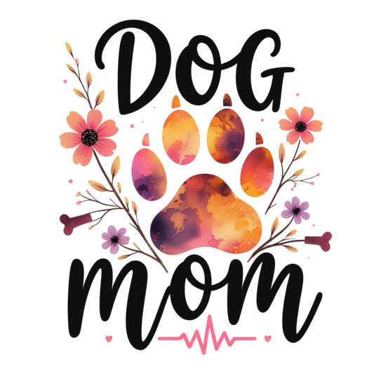 Dog Mom Heartbeat – DTF Heat Transfers #5