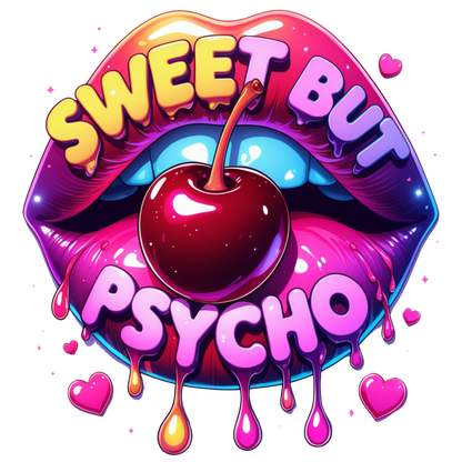 Sweet But Psycho Lips DTF Heat Transfers DTF Transfers Style Junction – Custom Digital Designs 1 Pocket 4 x 4