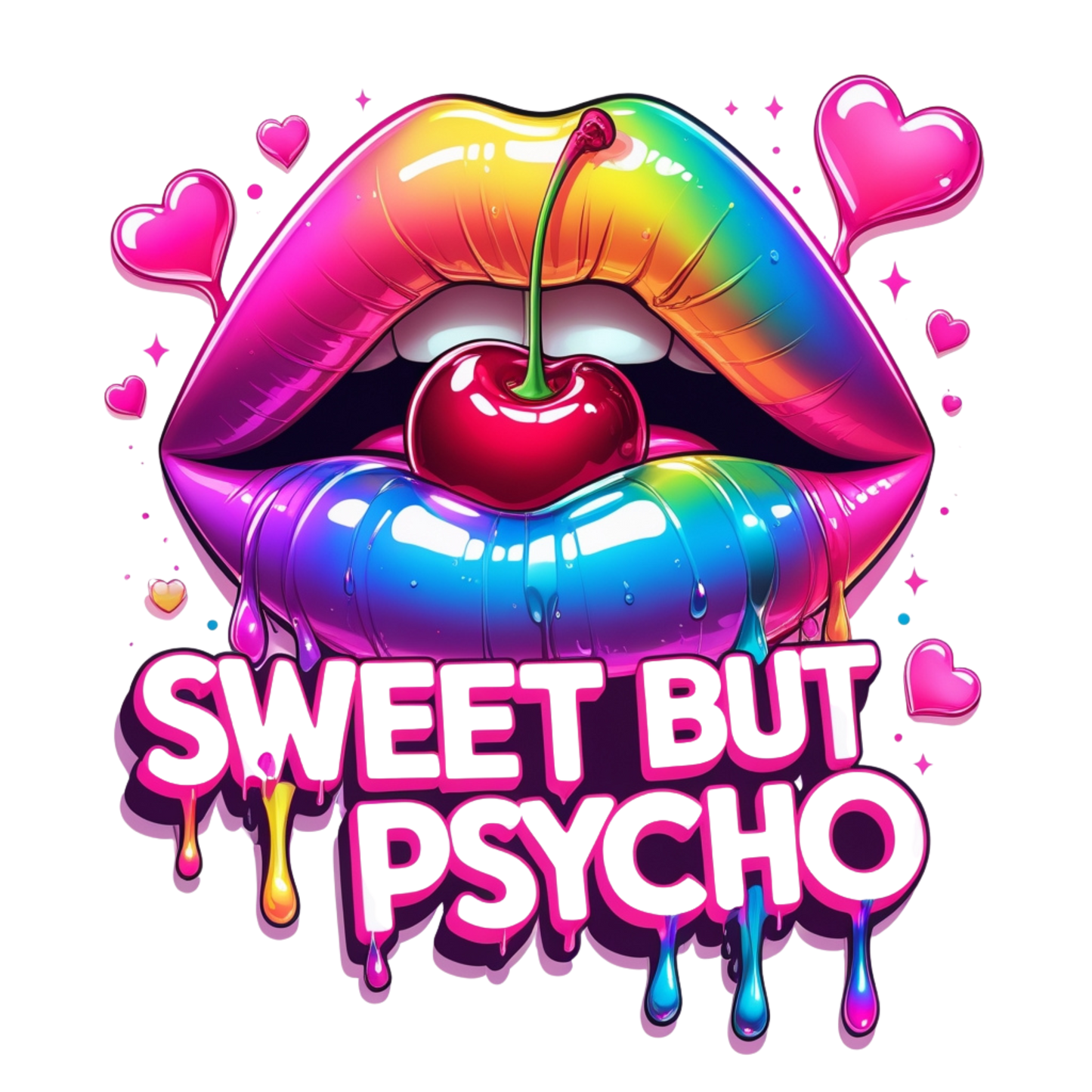 Sweet But Psycho Lips DTF Heat Transfers DTF Transfers Style Junction – Custom Digital Designs 4 Pocket 4 x 4
