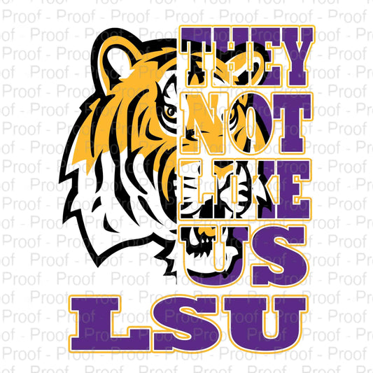 They Not Like Us LSU-DTF Transfer for Garments – Stunning Apparel Designs for All Fabrics DTF Prints Style-Junction Custom Designs & Prints