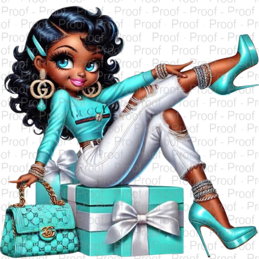 Turquoise Glam Diva – Tiffany-Inspired Elegance-Exclusive Image Vault Collection-1 Digital File Digital File Style-Junction Custom Designs & Prints