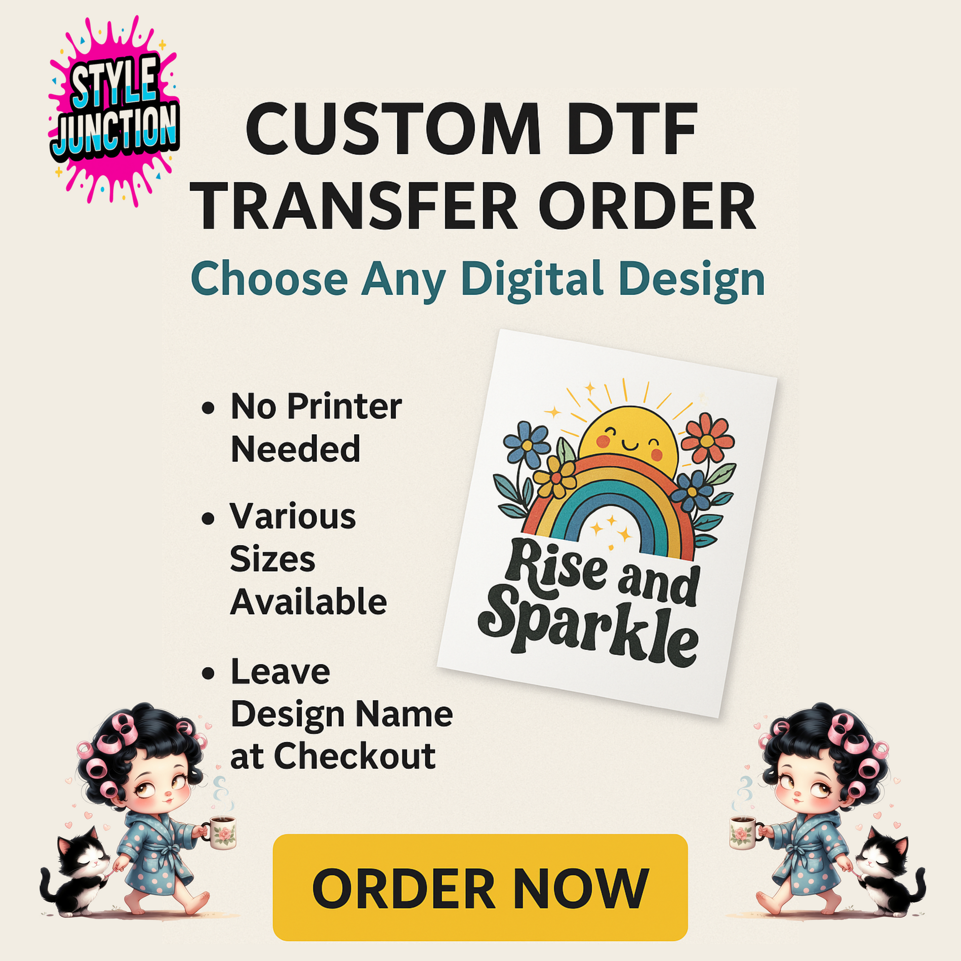 Turn Any Digital Design Into a Ready-to-Press DTF Transfer! DTF Transfers Style Junction – Custom Digital Designs & Apparel
