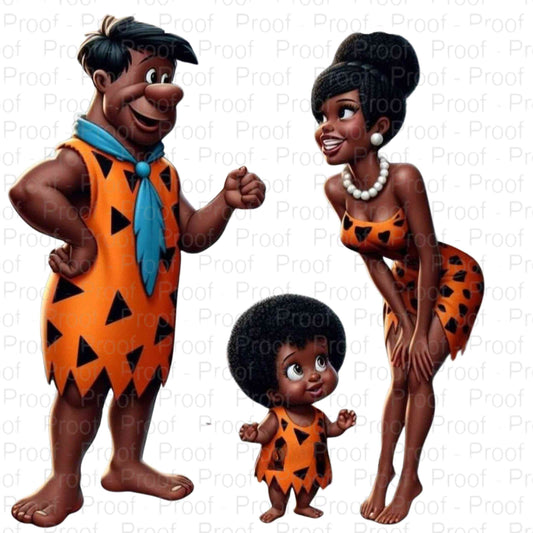 Afro Prehistoric Family – Stone Age Vibes-Digital Download Digital File Style-Junction Custom Designs & Prints