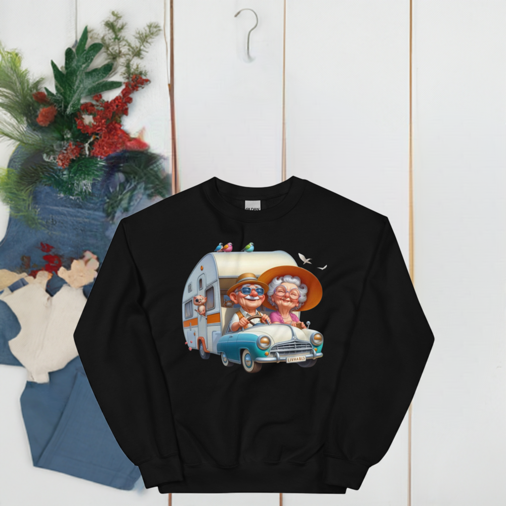 Golden Years On The Open Road Custom Design Unisex Sweatshirt Physical Sweatshirt Style-Junction   