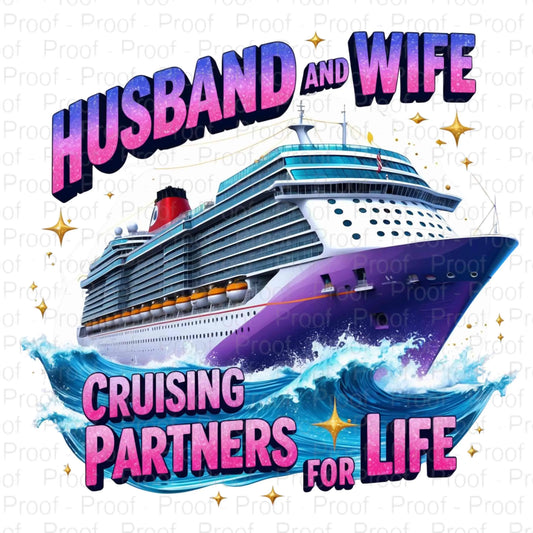 Husband and Wife Cruise Shirt Digital Download | Couples Cruise Vacation PNG | Romantic Nautical Tumbler Wrap | Matching Cruise Apparel Digital File Style-Junction Custom Designs & Prints