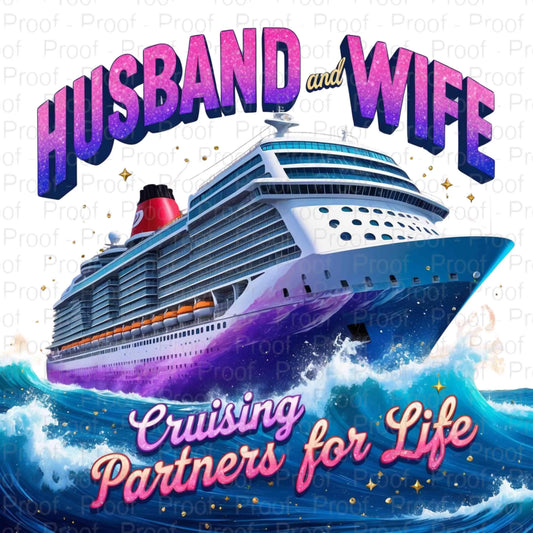 Husband and Wife Cruise Shirt Digital Download | Couples Cruise Vacation PNG | Romantic Nautical Tumbler Wrap | Matching Cruise Apparel Digital File Style-Junction Custom Designs & Prints