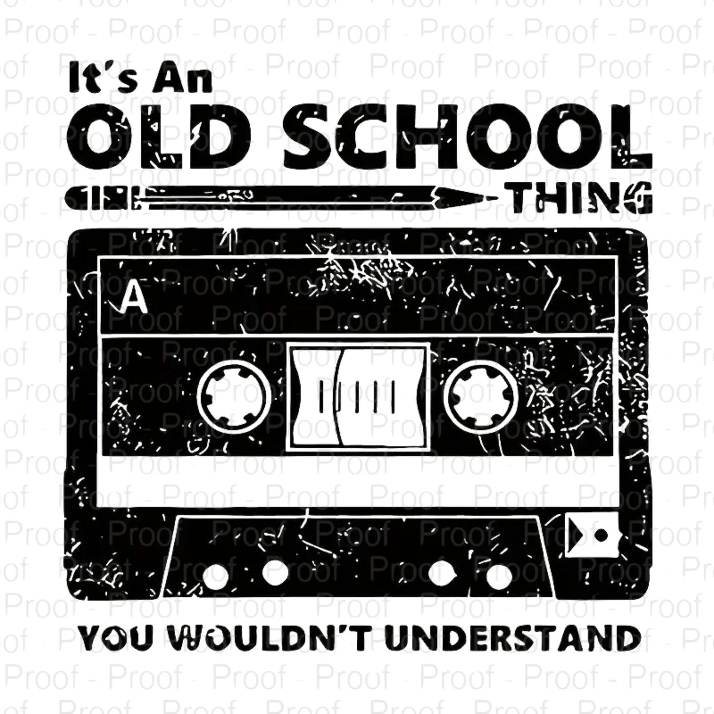 Old School Cassette Tape PNG | Retro Music Nostalgia Digital Download | Vintage Distressed Sublimation Design for T-Shirts & More Digital File Style-Junction Custom Designs & Prints