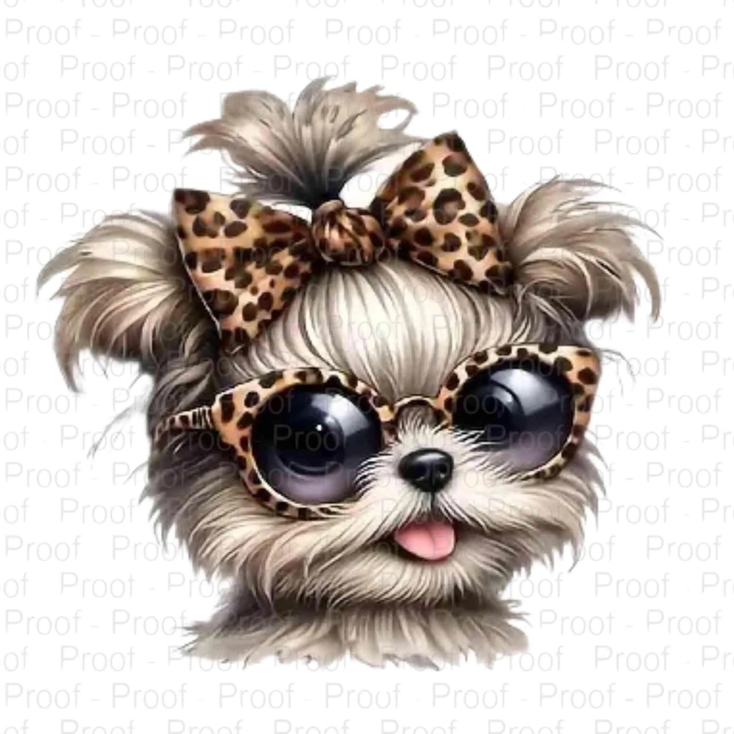 Leopard Print Puppy Digital Download | Cute Dog Clipart | 4-Glam Fashion Dog PNG | Trendy Pet Art | Instant Download Digital File Style-Junction Custom Designs & Prints