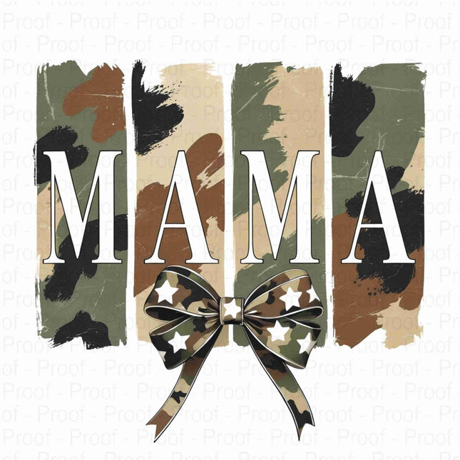 Camo MAMA PNG Sublimation Bundle of 5 with Military Print Bow Digital File Etsy