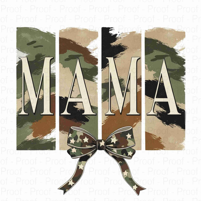 Camo MAMA PNG Sublimation Bundle of 5 with Military Print Bow Digital File Etsy