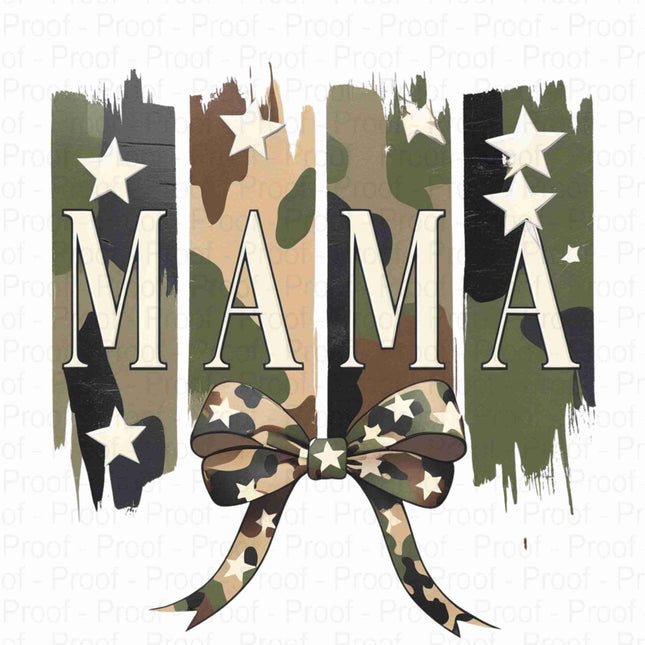 Camo MAMA PNG Sublimation Bundle of 5 with Military Print Bow Digital File Etsy